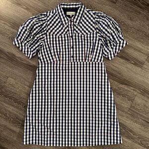 Lee Mathews Bessie Check Mini Dress